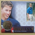 2000 Prince William 18th Birthday Gibraltar Crown Coin Cover - Benham First Day Cover - Signed