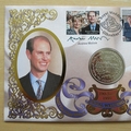1999 Royal Wedding Prince Edward Gibraltar Crown Coin Cover - Benham First Day Cover - Signed