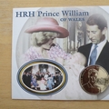 2003 Prince William Guernsey 5 Pounds Coin Cover - Benham First Day Cover - Signed