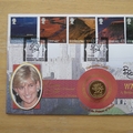 2004 Wales A British Journey 1 Pound Coin Cover - Benham First Day Cover - Signed