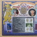 2000 The Stamp Show 2000 Queen Elizabeth II 1 Crown Coin Cover - Benham First Day Cover - Signed