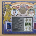 2000 The Stamp Show Queen Elizabeth II 5 Shillings Coin Cover - Benham First Day Cover - Signed