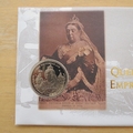 2001 Queen Victoria Empress of India 1 Crown Coin Cover - Mercury First Day Cover