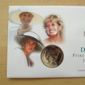 1998 Diana Princess of Wales Gibraltar 1 Crown Coin Cover - Mercury First Day Cover