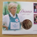 1998 Diana Princess of Wales Isle of Man 1 Crown Coin Cover - Mercury First Day Cover