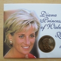 1997 Diana Princess of Wales Queen of Hearts Medal Cover - Mercury First Day Cover