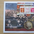 2001 Queen Elizabeth 75th Birthday Isle of Man 1 Crown Coin Cover - Mercury First Day Cover