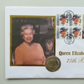 2001 Queen Elizabeth II 75th Birthday 50p Pence Coin Cover - Gibraltar First Day Cover