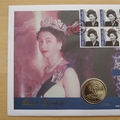2001 Queen Elizabeth II 75th Birthday Gibraltar 1 Crown Coin Cover - First Day Cover by Mercury