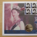 2001 Queen Elizabeth II 75th Birthday Gibraltar 1 Crown Coin Cover - First Day Cover by Mercury