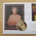 2001 Queen Elizabeth II 75th Birthday 5 Pounds Coin Cover - Guernsey First Day Cover - Mercury