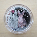 2013 Sphynx Cat 1oz Silver Proof $2 Dollar Coin - Fiji Cats & Dogs Coins Collection