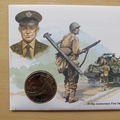 1994 D-Day Landings 50th Anniversary 1 Crown Coin Cover - Isle of Man First Day Cover - Gen Eisenhower