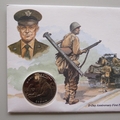 1994 D-Day Landings 50th Anniversary 1 Crown Coin Cover - Isle of Man First Day Cover - Gen Eisenhower