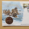 1994 D-Day Landings 50th Anniversary  2 Pounds Coin Cover - Jersey First Day Cover - Mercury