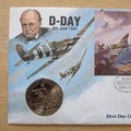1994 D-Day Landings 50th Anniversary 2 Pounds Coin Cover - Guernsey First Day Cover