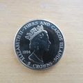 1994 D-Day Normandy Landings 50th Anniversary 5 Crowns Coin - Turks & Caicos Islands Coins