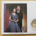 2007 Diamond Wedding Anniversary 1 Dollar Coin Cover - Kiribati First Day Cover - 1.50 Dollar Stamp