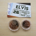 2010 Elvis Presley 75th Birthday Indiana Quarter and JFK Half Dollar 2 Coin Set