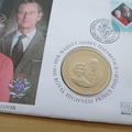 2007 HM QE II Diamond Wedding Anniversary 1 Dollar Coin Cover - Isle of Man First Day Covers Green Stamp