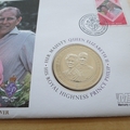 2007 HM QEII Diamond Wedding Anniversary 1 Dollar Coin Cover - Isle of Man First Day Covers Pink Stamp