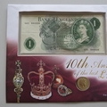 1998 Last One Pound Banknote 10th Anniversary 1 Pound Coin Cover - UK First Day Cover