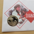 1998 Diana Princess of Wales Zambia 1000K Coin First Day Cover - Red