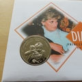 1998 Diana Princess of Wales Zambia 1000K Coin Cover - Mercury First Day Cover - Orange