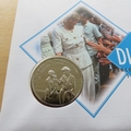 1998 Diana Princess of Wales Zambia 1000K Coin Cover - Mercury First Day Cover - Blue