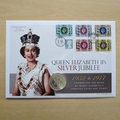 2012 Queen Elizabeth II's Silver Jubilee Silver Crown Coin Cover - First Day Cover by Westminster