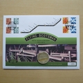 2013 Flying Scotsman 90th Anniversary Silver 5 Pounds Coin Cover - First Day Cover by Westminster