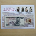 2015 The Battle of Waterloo 200th Anniversary 5 Pounds Banknote & Silver Coin Cover - First Day Cover