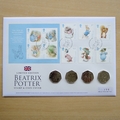 2017 Beatrix Potter Birthday 50p Pence x4 Coin Cover - First Day Cover by Westminster