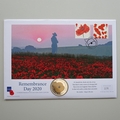 2020 Remembrance Day Silver Proof 5 Pounds Coin Cover - First Day Cover by Westminster