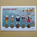 2020 Rupert Bear 100th Anniversary 50p Pence x5 Coin Cover - First Day Cover by Westminster