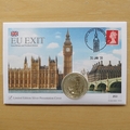 2020 EU Exit 1oz Fine Silver Britannia Coin Cover - First Day Cover by Westminster
