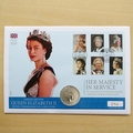 2020 Her Majesty In Service 1oz Fine Silver Britannia Coin Cover - First Day Cover by Westminster