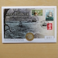2020 The Mayflower 400th Anniversary Silver Proof 2 Pounds Coin Cover - First Day Cover Westminster