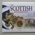 1996 The Scottish One Pound Coin 1 Pound Coin Cover - First Day Coin Cover by Mercury