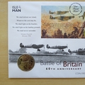 2000 Battle of Britain 60th Anniversary 1 Crown Coin Cover - First Day Cover Isle of Man