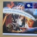 2002 Peter Pan The Boy Who Wouldn't Grow Up Crown Coin Cover - First Day Cover Mercury