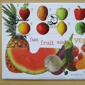 2003 Fun Fruit and Veg 1 Crown Coin Cover - First Day Cover by Mercury