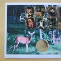 2004 Woodland Animals 1 Crown Coin Cover - First Day Cover by Mercury