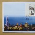 2008 London Handover From Beijing Olympic Games 1 Pound Coin Cover - First Day Cover Mercury