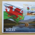 2009 Celebrating Wales 1 Pound Coin Cover - First Day Cover by Mercury