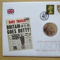 2011 40th Anniversary of Decimalisation One Penny Silver Plated Coin Cover - First Day Cover