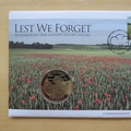 2008 Lest We Forget 1 Crown Coin Cover - First Day Cover by Mercury