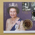 2003 The Queen's Coronation 50th Anniversary 5 Pounds Coin Cover - First Day Cover by Mercury