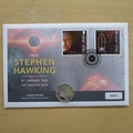 2019 Stephen Hawking 50p Pence Coin Cover - First Day Cover by Westminster