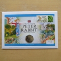 2020 Peter Rabbit 50p Pence Coin Cover - First Day Cover by Westminster